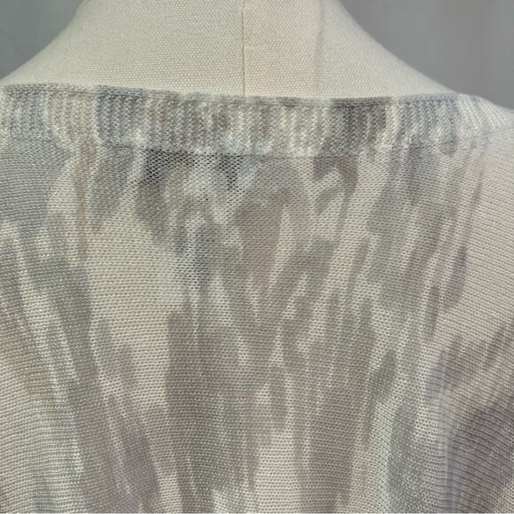 J.‎ Jill Linen Artsy Poncho One Size Coastal Clean Girl Beachy Boho Fringe - Picture 10 of 13